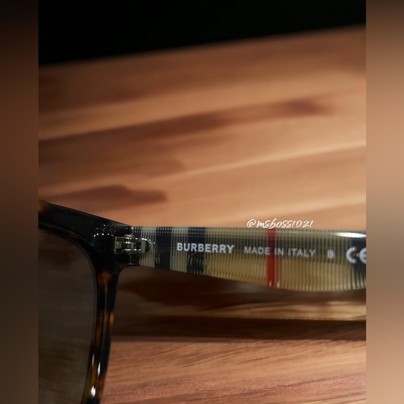 BURBERRY Brown/Tortoise Shell/Print Sunglasses BRAND NEW - Picture 4 of 7